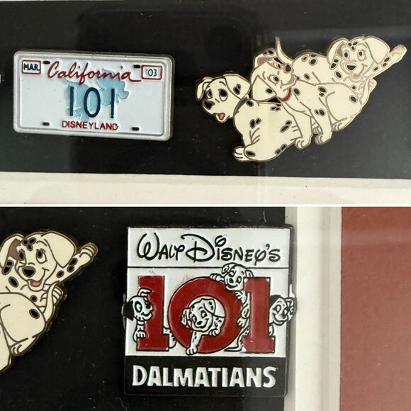 Framed Disney 101 Dalmatians Pin Collection Wall Art Over 40 Pins Display OOAK - Picture 11 of 15